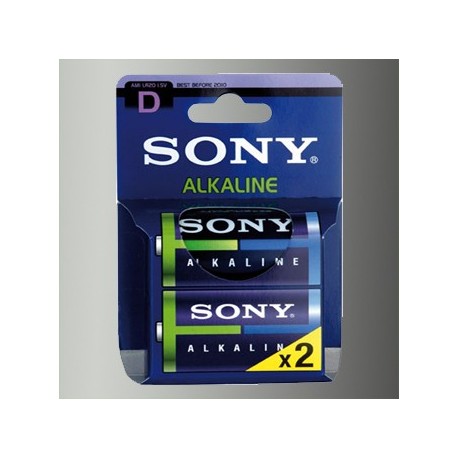 Piles alcalines LR20 - D – 1,5V Sony (blister de 2)