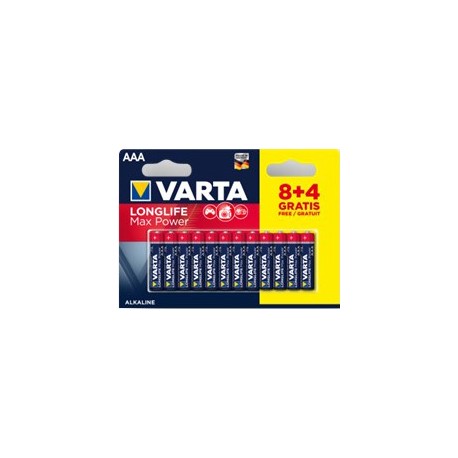 Piles alcalines LR03 - AAA Varta Max Tech (5+3 gratuites)