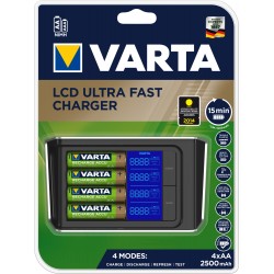 Chargeur LCD ULTRA FAST + Cable + 4 AA 2400mAh