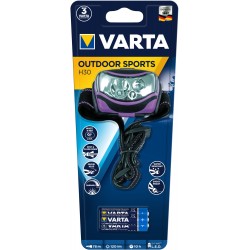 VARTA HEAD LIGHT LED SPORTS + 3 AAA incluses