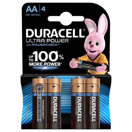 Piles alcalines LR06 - AA Duracell Ultra power (blister de 4)