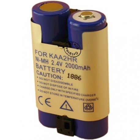 Batterie photo numerique Kodak KAA2HR Ni-Mh 2.4V 2000mAh