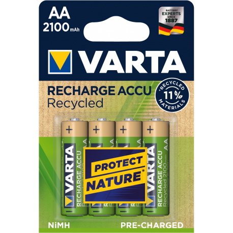 4 piles rechargeables RECYCLED AAA/HR03 - 800mAh