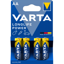 Piles alcalines LR06 - AA – 1,5V Varta High Energy (blister de 4
