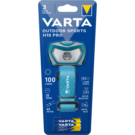 VARTA OUTDOOR SPORTS HEAD LIGHT  + 3 AAA incluses