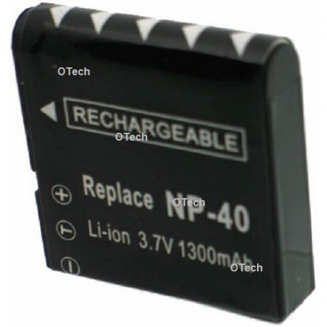 Batterie de remplacement pour CASIO NP-40 Black 3.7V L12